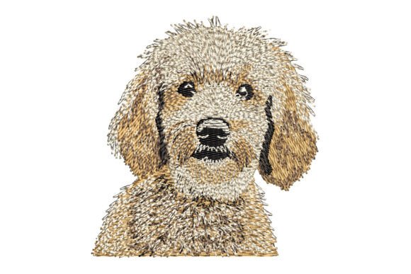 Goldendoodle Embroidery Design