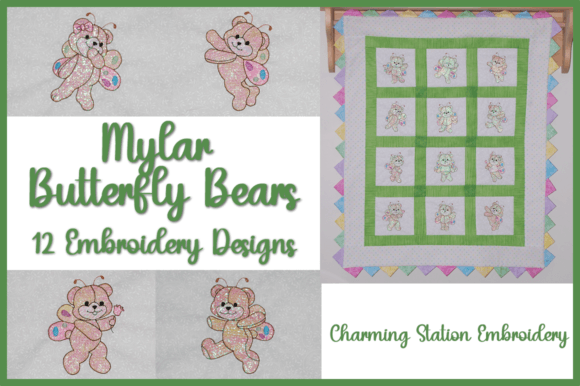 Mylar Butterfly Bears