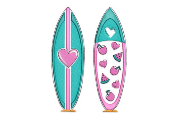 Surf Boards Embroidery Design
