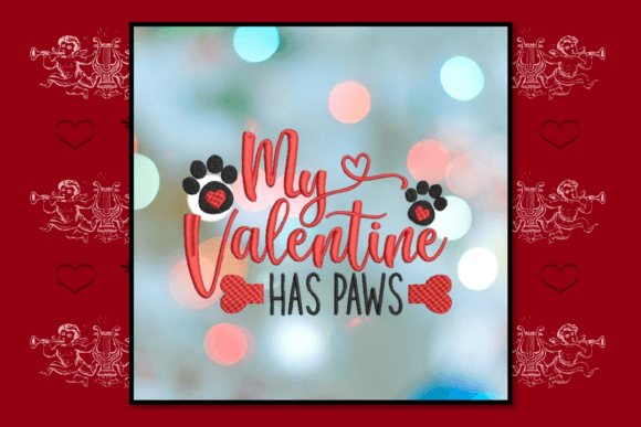 Valentine Paws: A Sweet Embroidery Design